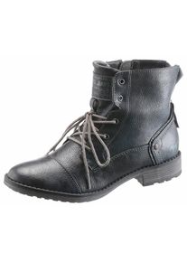 Große Größen Mustang Shoes Schnürboots Gr. 38 blau für Damen