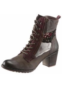Große Größen Bugatti Schnürstiefelette Gr. 42 grün für Damen