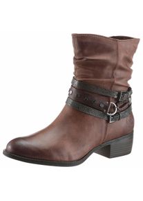 Große Größen Marco Tozzi Westernstiefelette Gr. 42 braun für Damen