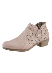 Große Größen Rieker Stiefelette Gr. 42 rosa geblümt für Damen