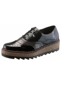 Große Größen Rieker Schnürschuh Gr. 42 schwarz für Damen