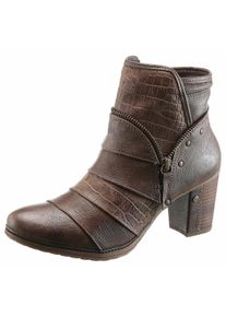 Große Größen Mustang Shoes Stiefelette Gr. 40 braun für Damen