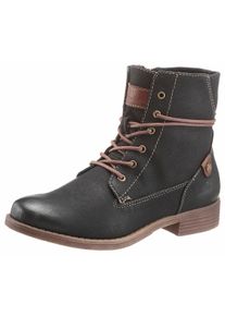 Tom Tailor Große Größen Schnürboots Gr. 39 schwarz für Damen
