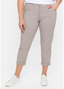 Große Größen Schmale Stretch-Hose in 7/8-Länge Gr. 58 grau von sheego für Damen