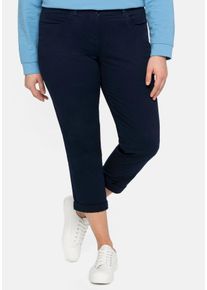 Große Größen Schmale Stretch-Hose in 7/8-Länge Gr. 44 blau von sheego für Damen