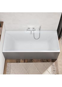Villeroy & Boch Villeroy & Boch Subway 3.0 Rechteck-Badewanne, Einbau L: 170 B: 75 H: 48 cm stone white, Überlauf chrom UBQ170SBW2DV-RW