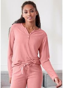 s.Oliver Langarmshirt pink Gr. 32/34 für Damen. Mit Rundhals. Bequem