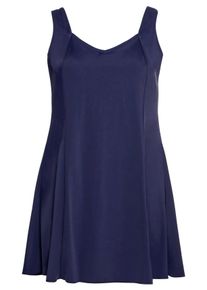 Große Größen Badekleid mit V-Ausschnitt und integrierter Hose. Gr. 56B lila von sheego für Damen