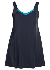 Große Größen Badekleid mit locker fallendem Rock Gr. 58E blau von sheego für Damen