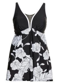 Große Größen Badekleid mit Blumenprint und Mesh-Detail Gr. 48C schwarz geblümt von sheego für Damen