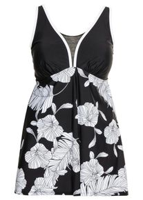 Große Größen Badekleid mit Blumenprint und Mesh-Detail Gr. 58F schwarz geblümt von sheego für Damen