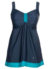 Große Größen Tankini-Oberteil mit Kontrastdetails, in Longform Gr. 40B blau von sheego für Damen