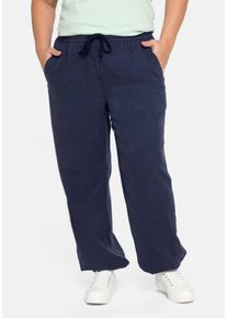 Große Größen Joggpants mit elastischen Bündchen Gr. 44 blau von sheego für Damen