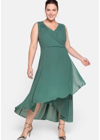 Große Größen Chiffonkleid in Wickeloptik Gr. 40 grün von sheego für Damen