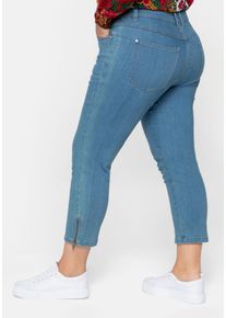 sheego by Joe Browns Große Größen Schmale 7/8-Jeans mit Zipper am Saum Gr. 56 blau von sheego für Damen