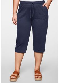 Große Größen 3/4-Hose mit Schlupfbund, aus Jersey Gr. 56 blau von sheego für Damen