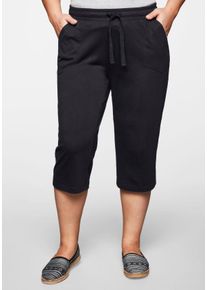 Große Größen 3/4-Hose mit Schlupfbund, aus Jersey Gr. 40 schwarz von sheego für Damen