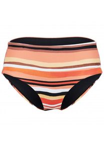 Seafolly - Women's Sun Stripe Wide Side Retro - Bikini-Bottom Gr 10 beige/rot/braun
