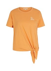 Tom Tailor Denim Damen T-Shirt mit Print, orange, Gr. XL