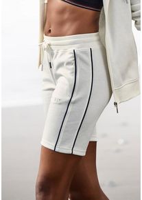 H.I.S. H.I.S Bermudas braun Gr. 32/34 für Damen. Mit Piping, Logostickerei, Logoschriftzug. Bequem. Nachhaltig.