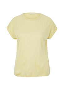Tom Tailor Denim Damen Basic T-Shirt, gelb, Gr. XL
