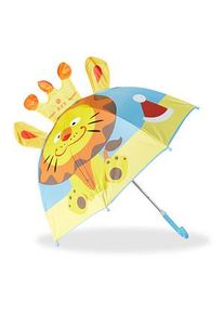 Relaxdays Kinder-Regenschirm Löwe blau