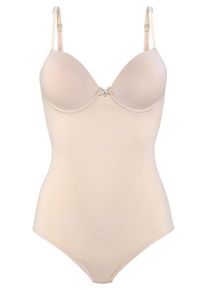 Lascana Push-up-Body beige Gr. 70 Cup B für Damen. Mit herzförmiger Ausschnitt. Mit Integriertem Kissen und mit Bügel. Figurbetont