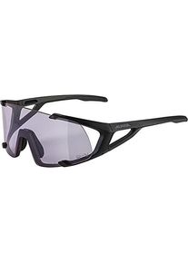 Alpina Hawkeye Q-Lite V Sportbrille black matt/purple schmal