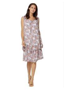 WITT Große Größen Chiffonkleid in ärmelloser Form, mit Paisleydruck Gr. 44 beige Paisley für Damen