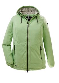 Große Größen Softshelljacke mit regulierbarer Kapuze und Saum Gr. 56 grün für Damen