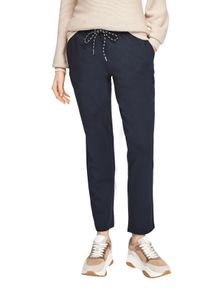 s.Oliver Große Größen Joggpants aus Interlock, mit Kontrastband Gr. 44 blau für Damen