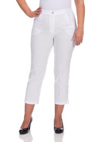 KjBRAND Große Größen Gerade 7/8-Hose in Wash & Go-Qualität Gr. 58 weiß für Damen