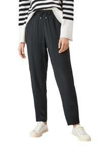 s.Oliver Große Größen Joggpants in Dobby-Struktur, aus Viskose Gr. 46 schwarz für Damen
