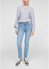 s.Oliver Große Größen Skinny Jeans in Five-Pocket-Form, mittlere Bundhöhe Gr. 48 blau für Damen