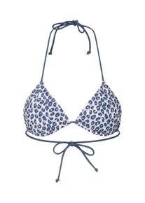 Tom Tailor Herren Triangel Bikinitop mit Leo-Print, blau, Gr. 36