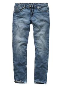 Mey & Edlich Herren Jeans-Hose Slim Fit Blau einfarbig