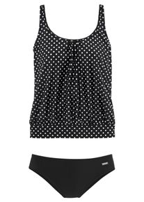 Lascana Große Größen Oversize-Tankini Gr. 42 schwarz für Damen