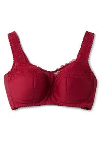 Große Größen BH ohne Bügel mit wattierten Cups Gr. 85E rot von sheego für Damen