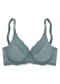 Triumph Große Größen Minimizer-BH Gr. 90E grün geblümt für Damen