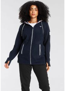 Kangaroos Große Größen Fleecejacke Gr. 52/54 blau für Damen