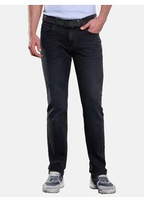 Engbers Herren Jeans 5-Pocket Super-Stretch grau slim fit uni Gr. 33/32
