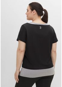 Große Größen Set aus Funktionsshirt und Funktionstop Gr. 48 schwarz/grau von sheego für Damen