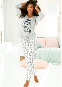 Vivance Dreams Große Größen Pyjama Gr. 40/42 grau meliert für Damen