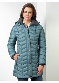 Walbusch Damen Stepp-Jacke Thermo normale Größen Hellblau einfarbig ultraleicht wasserabweisend wärmend 2-Wege-Reißverschluss