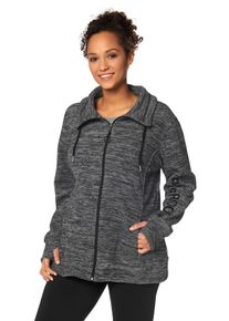 Große Größen Fleecejacke Gr. 52/54 grau für Damen
