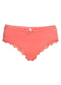 Große Größen Doppelpack Slips mit Spitzeneinsätzen Gr. 52/54 rot/weiß von sheego für Damen
