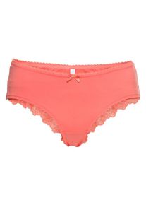 Große Größen Doppelpack Slips mit Spitzeneinsätzen Gr. 52/54 rot/weiß von sheego für Damen