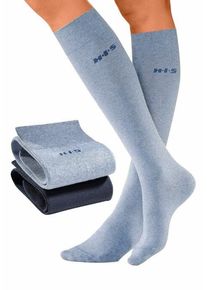 H.I.S. H.I.S Kniestrümpfe mehrfarbig Gr. 35-38 für Damen. Elastisch. Nachhaltig.