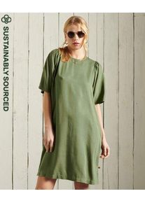Superdry Women's T-Shirt-Kleid aus Tencel Grün - Größe: 36