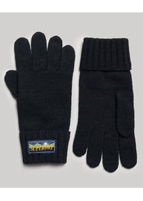 Superdry Damen Radar-Handschuhe aus Wollmischgewebe Marineblau - Größe: M/L